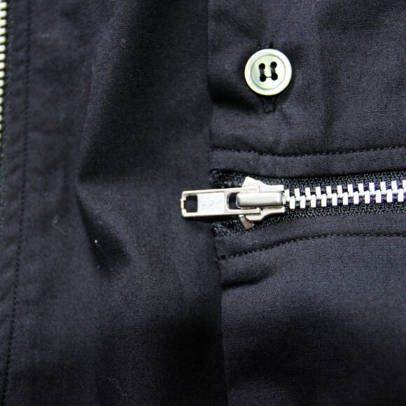 BNWT AW20 COMME DES GARCONS BLACK ZIP DETAIL SHIRT S - Picture 9 of 14